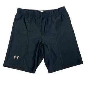 Under Armour Bike Shorts Solid Black Elastic Waist Activewear‎ Youth Small